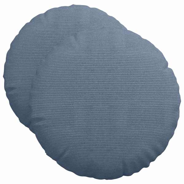 vidaXL Istumispatjad 2 tk Korter kangas Sinine &Oslash;50 x 19 cm