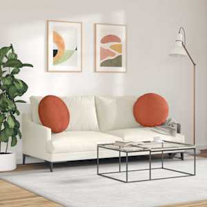 Polštáře na sedadla 2 pcs Červená oranžová Ø 50 cm - obrázek 4