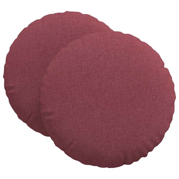 vidaXL Istumispatjad 2 tk kangas Veinpunane &Oslash;60 x 21 cm