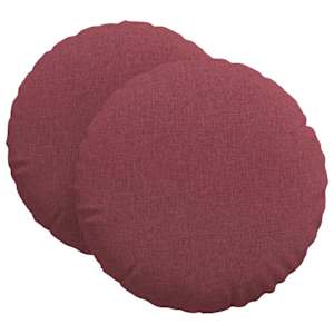 Polštáře na sedadla 2 pcs Víno Červené Ø60 x 21 cm textil - obrázek 2