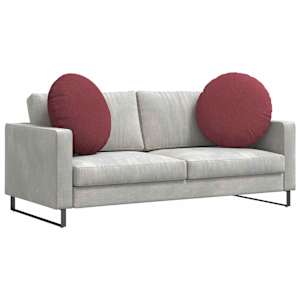 Polštáře na sedadla 2 pcs Víno Červené Ø60 x 21 cm textil - obrázek 3