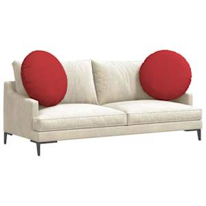 Polštáře na sedadla 2 pcs Červená Ø60 x 21 cm textil - obrázek 3