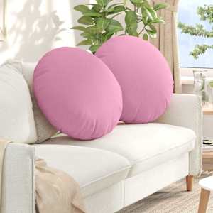 Polštáře na sedadla 2 pcs Růžová Ø60 x 21 cm textil - obrázek 1