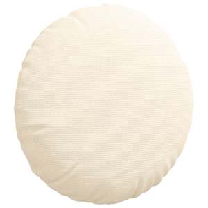 Polštáře na sedadla 2 pcs Krémová Ø 60 cm Žebrovaná látka - obrázek 5