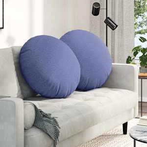 Sedežne blazine 2 pcs Jeans modra Ø80 x 29 cm blago