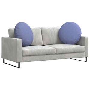 Polštáře na sedadla 2 pcs Modrá džínovina Ø80 x 29 cm textil - obrázek 3