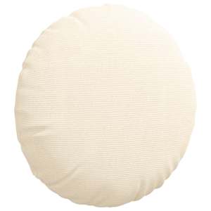 Polštáře na sedadla 2 pcs Krémová Ø 80 cm Žebrovaná látka - obrázek 5