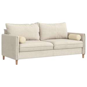 Polštáře 2 pcs Krémová Ø 15 x 40 cm textil - obrázek 3