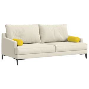 Polštáře 2 pcs Světlá žlutá Ø 15 x 40 cm textil - obrázek 3