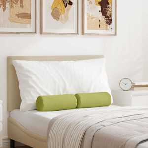 Polštáře 2 pcs Světlá zelená Ø 15 x 40 cm textil - obrázek 1