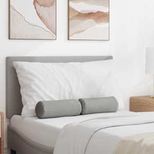 Blazine 2 pcs Oblačno siva Ø 15 x 40 cm blago