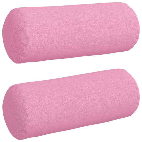 vidaXL Padjad 2 tk kangas Roosa &Oslash; 15 x 40 cm