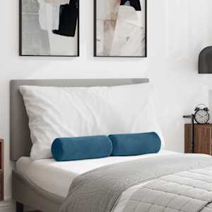 Blazine 2 pcs Modra Ø 15 x 40 cm Žametna tkanina