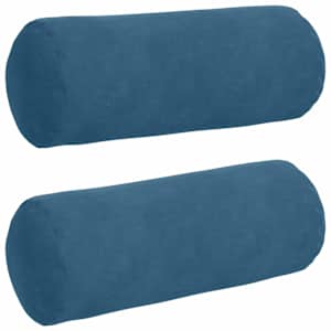 Polštáře 2 pcs Modrá Ø 15 x 40 cm Žebrovaná látka - obrázek 2
