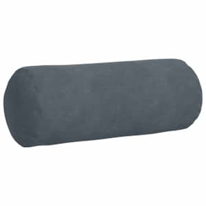 Polštáře 2 pcs Tmavě šedá Ø 15 x 40 cm Žebrovaná látka - obrázek 5