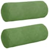 vidaXL Padjad 2 pcs Hele roheline &Oslash; 15 x 40 cm Korter kangas