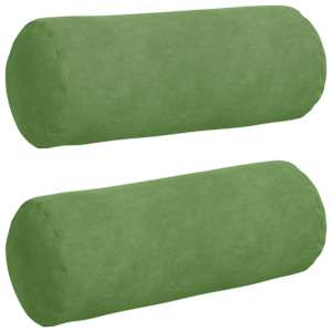Polštáře 2 pcs Světlá zelená Ø 15 x 40 cm Žebrovaná látka - obrázek 2