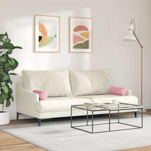 Polštáře 2 pcs Růžová Ø 15 x 40 cm Žebrovaná látka - obrázek 4