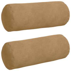 vidaXL Padjad 2 pcs Pruun &Oslash; 15 x 40 cm Korter kangas