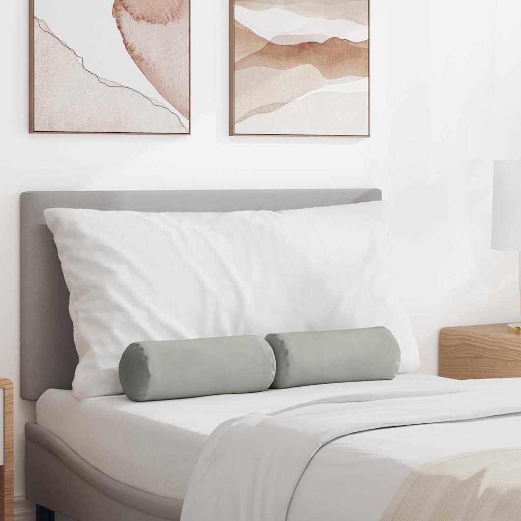 Casă & grădină - Perne Bolster 2 pcs Gri deschis Ø 15 x 40 cm