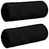 vidaXL Padjad 2 pcs Must &Oslash; 15 x 40 cm Mikrofiber kangas