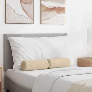 Blazine 2 pcs krema Ø 15 x 40 cm Mikrofiber tkanina