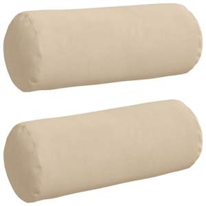 vidaXL Padjad 2 pcs cream &Oslash; 15 x 40 cm Mikrofiber kangas