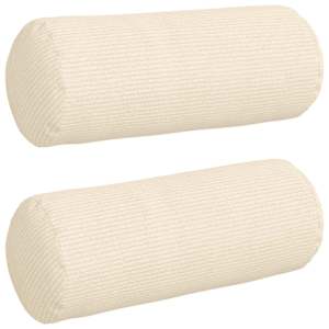 vidaXL Padjad 2 pcs cream &Oslash; 15 x 40 cm Korter kangas