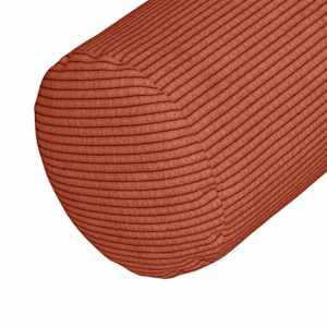 Polštáře 2 pcs Červená oranžová Ø 15 x 40 cm Žebrovaná látka - obrázek 8