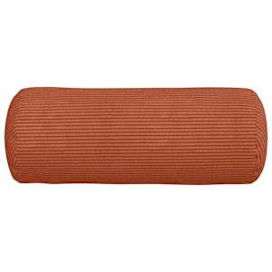 Polštáře 2 pcs Červená oranžová Ø 15 x 40 cm Žebrovaná látka - obrázek 6