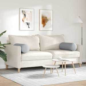 Polštáře 2 pcs Světle šedá Ø 25 x 70 cm textil - obrázek 4