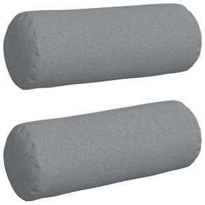 Polštáře 2 pcs Světle šedá Ø 25 x 70 cm textil - obrázek 2