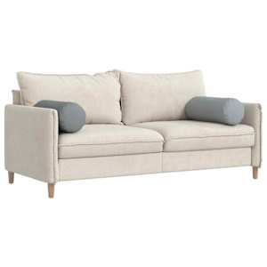 Polštáře 2 pcs Světle šedá Ø 25 x 70 cm textil - obrázek 3