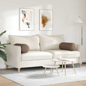 Polštáře 2 pcs Hnědá Ø 25 x 70 cm textil - obrázek 4