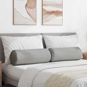 Blazine 2 pcs Oblačno siva Ø 25 x 70 cm blago