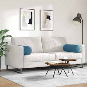 Polštáře 2 pcs Modrá Ø 25 x 70 cm Žebrovaná látka - obrázek 4
