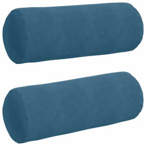 Polštáře 2 pcs Modrá Ø 25 x 70 cm Žebrovaná látka - obrázek 2