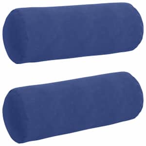Polštáře 2 pcs Policová modrá Ø 25 x 70 cm Žebrovaná látka - obrázek 2