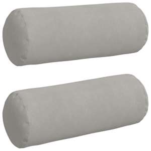 Polštáře 2 pcs Světle šedá Ø 25 x 70 cm Mikrovlákno - obrázek 2