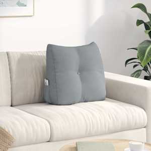 Polštář na záda Světle šedá 45 x 24 x 50 cm textil - obrázek 1