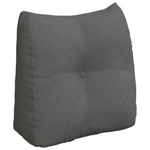 Polštář na záda Tmavě šedá 45 x 24 x 50 cm textil - obrázek 2