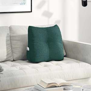 Polštář na záda Tmavě zelená 45 x 24 x 50 cm textil - obrázek 1