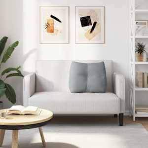 Polštář na záda Světle šedá 60 x 24 x 50 cm textil - obrázek 4