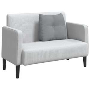 Polštář na záda Světle šedá 60 x 24 x 50 cm textil - obrázek 3