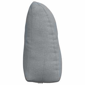 Polštář na záda Světle šedá 60 x 24 x 50 cm textil - obrázek 7