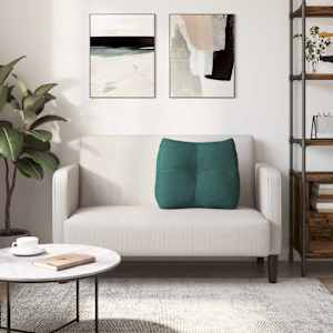 Polštář na záda Tmavě zelená 60 x 24 x 50 cm textil - obrázek 4