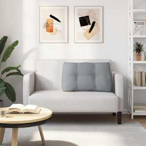 Polštář na záda Světle šedá 80 x 24 x 50 cm textil - obrázek 4