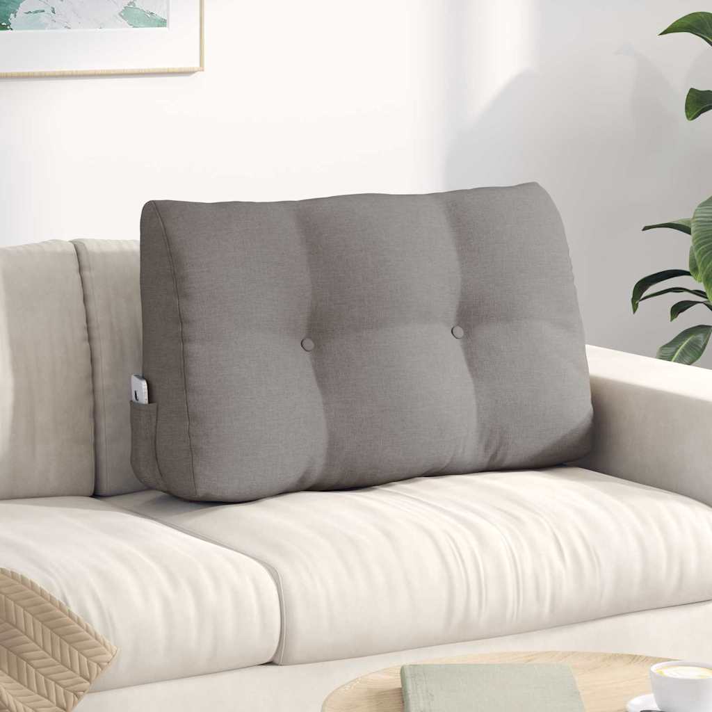 vidaXL Rücken Kissen Taupe 80 x 24 x 50 cm Stoff
