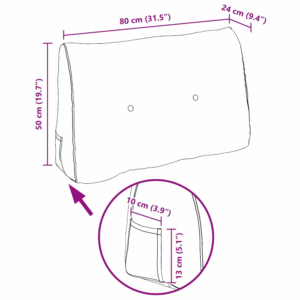 Rugkussen Blauw 80 x 24 x 50 cm Stof image 11