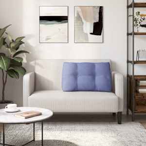 Polštář na záda Modrá džínovina 80 x 24 x 50 cm textil - obrázek 4